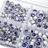 200pcs/box Stainless Steel Nylon Anti-Slip Self-Locking Nuts, Hexagonal Screw Caps for Construction, Maintenance