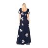 Maya Deluxe Womens/Ladies Floral Embroidery Puff Sleeve Maxi Dress