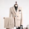 Suits for Men 2 Pieces Suits Man Blazer Jacket and Pants Double Breasted Business Casual Fashion Korean Clothing