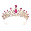 European and American Crystal Crown Water Diamond Exquisite Electroplated Metal Crown Wedding Bride  Birthday Party Ball  Hair Accessory