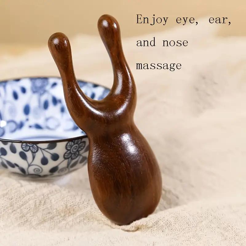 1 шт. Золотой сандаловый массажный гребень для носа и глаз, акупунктурный массажер, снимает ринит, улучшает циркуляцию крови, инструменты для соскабливания смолы гуаша