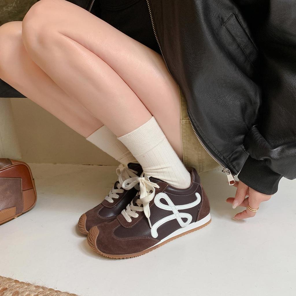 Женские туфли на каблуке 7 см, кожаные, в стиле «уродливая милота», с цветными блоками, осень/зима 2025