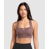 Спортивный бюстгальтер с квадратным вырезом, мягкий коричневый B3b7w Nbzv