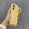 Для Magsafe Конфетный Контрастный Шнурок Магнитный Чехол для iPhone 17 16 15 Pro Max 14 Plus 11 12 13 17 Air Ремешок на Руку/Запястье Матовый Чехол