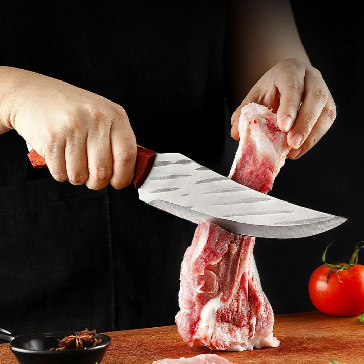 Кованые ножи для обвалки Нож мясника Кухонный нож из нержавеющей стали Нож для снятия шкуры Тесак мясника