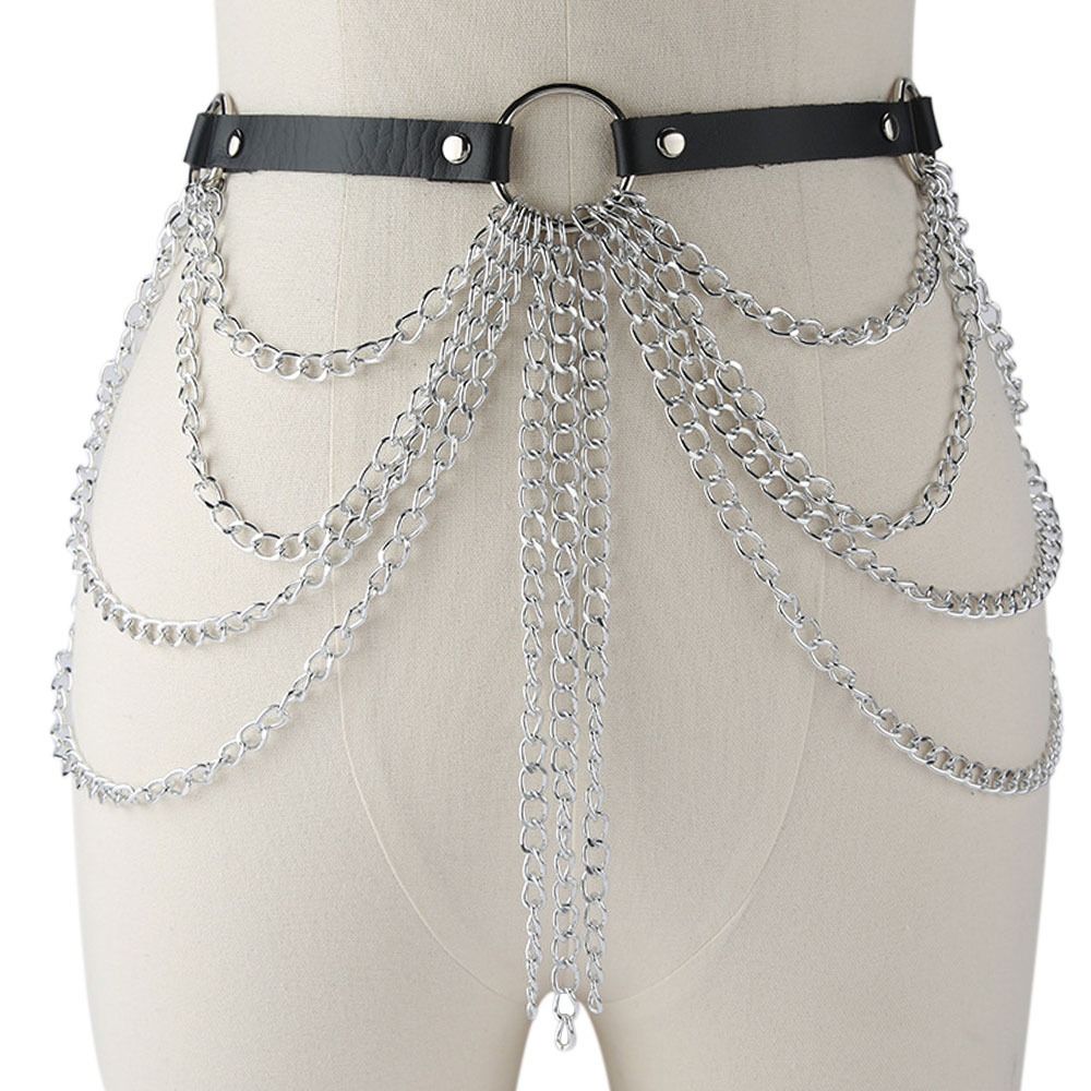 Многослойный Модный Пояс для Талии Утягивающие Кушаки Кисточка Подвеска Пояс Металлическая Цепь
