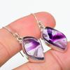 Natural Brazilian Amethyst Gemstone 925 Solid Sterling Silver Earring 1.50" G7k43