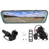 9,66-дюймовый зеркальный видеорегистратор с сенсорным экраном 1080P HD, широкоугольный объектив на 170 градусов, потоковая передача мультимедиа спереди и сзади