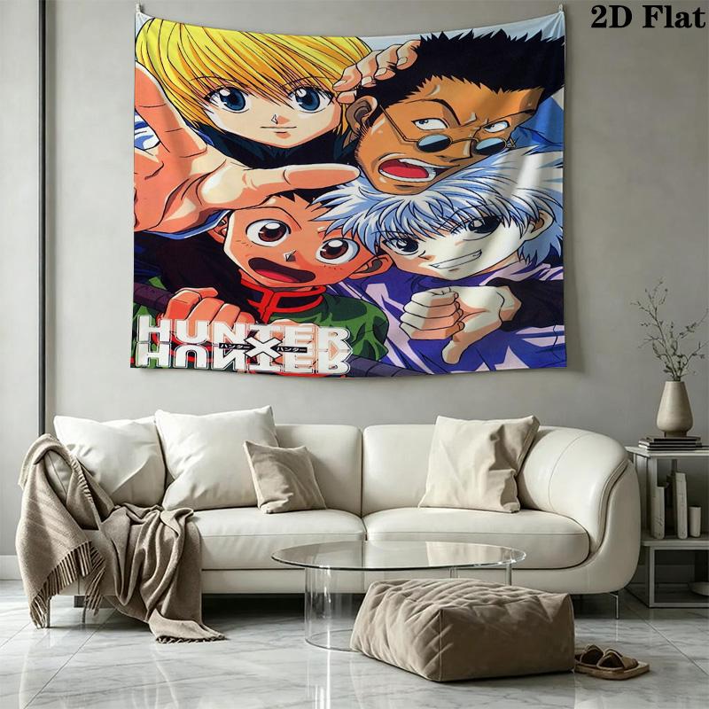 Настенный гобелен Hunter X Hunter Эстетичный настенный подвесной тканевый плед Декоративные гобелены для спальни гостиной Домашний декор