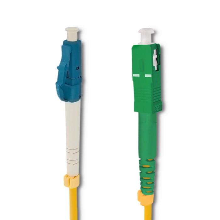 Qoltec Fiber Optic Patchcord LC/UPC - SC/APC | Singlemode | 9/125 | G652D | Simplex | 2m
