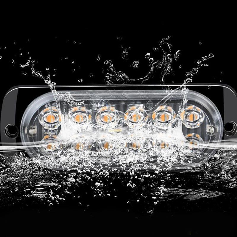 1/4 шт. автомобильный стробоскопический сигнальный фонарь решетка мигающий аварийный свет автомобиль грузовик прицеп маячок лампа светодиодный боковой свет 12-24 В