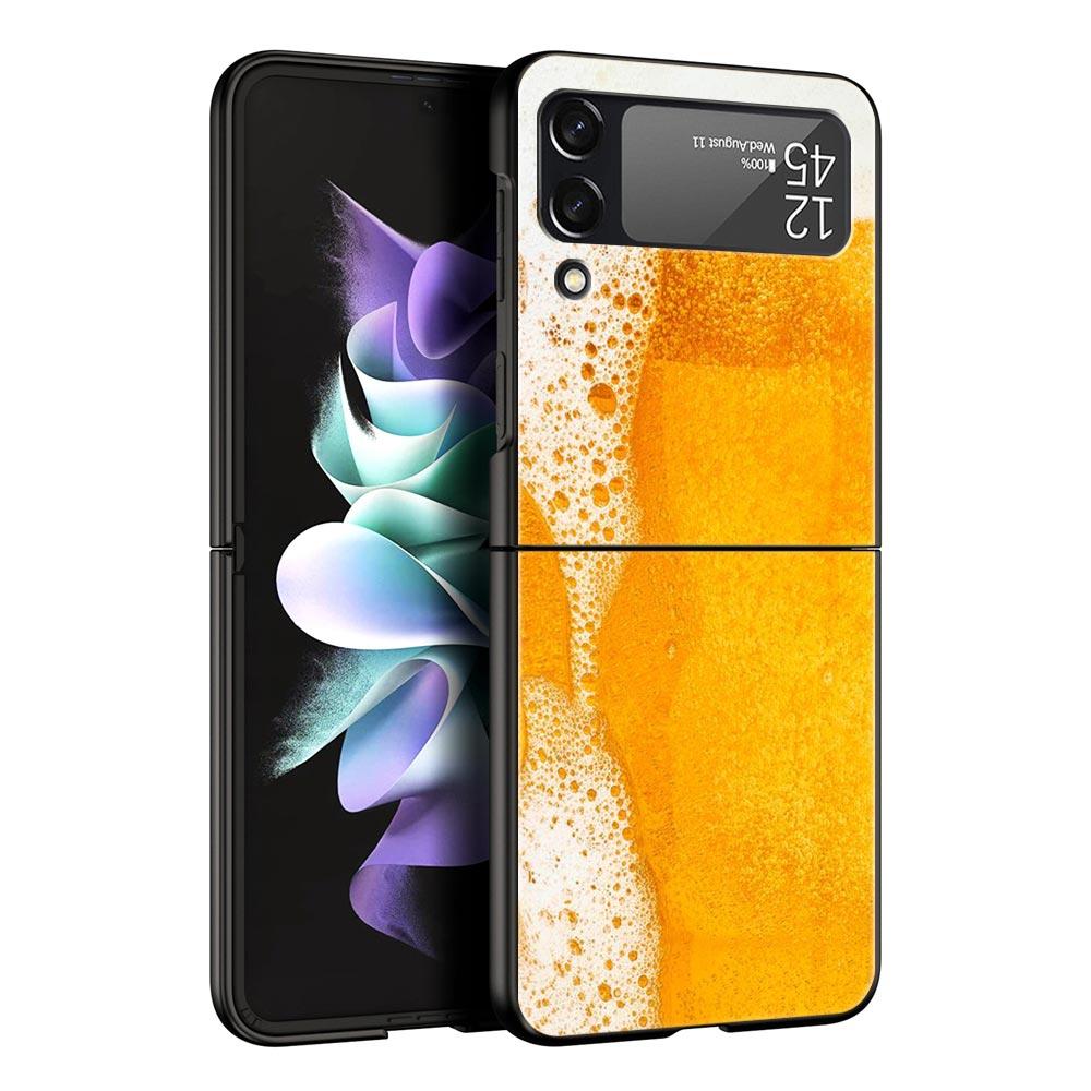 Летний чехол для телефона с пузырьками в виде алкоголя для Samsung Galaxy Z Flip 3 4 5, складной чехол для Samsung Z Flip3 Flip4, жесткий чехол-бампер из ПК