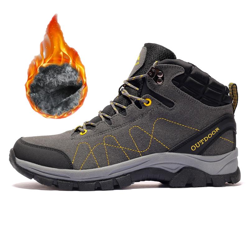 36-46 Пара Модные Плюс Бархатные Теплые Высокие Ботинки Из Хлопка Зимние Ботинки Обувь Для Похода На Открытом Воздухе