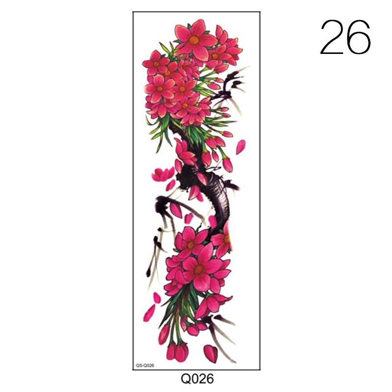 1 шт. татуировка наклейка полный цветок рука рыба павлин лотос узор временный макияж боди-арт