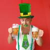 Улица. Цилиндр Лепрекона на День Святого Патрика с набором накладной бороды, уникальный дизайн, классический цвет, забавный наряд для косплея, товары для вечеринок