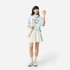 Li Ning X Disney История игрушек Полосатый принт Винтажный Повседневный Удобный Дышащий Футболка с круглым вырезом и коротким рукавом Женские топы AHSV182-3