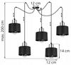 Modern ceiling hanging lamp with black LED shade