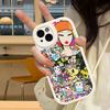 Japan T-Tokidokis Phone Case For iPhone 16 15 14 13 12 11 Pro Max Plus Soft Leather Cover