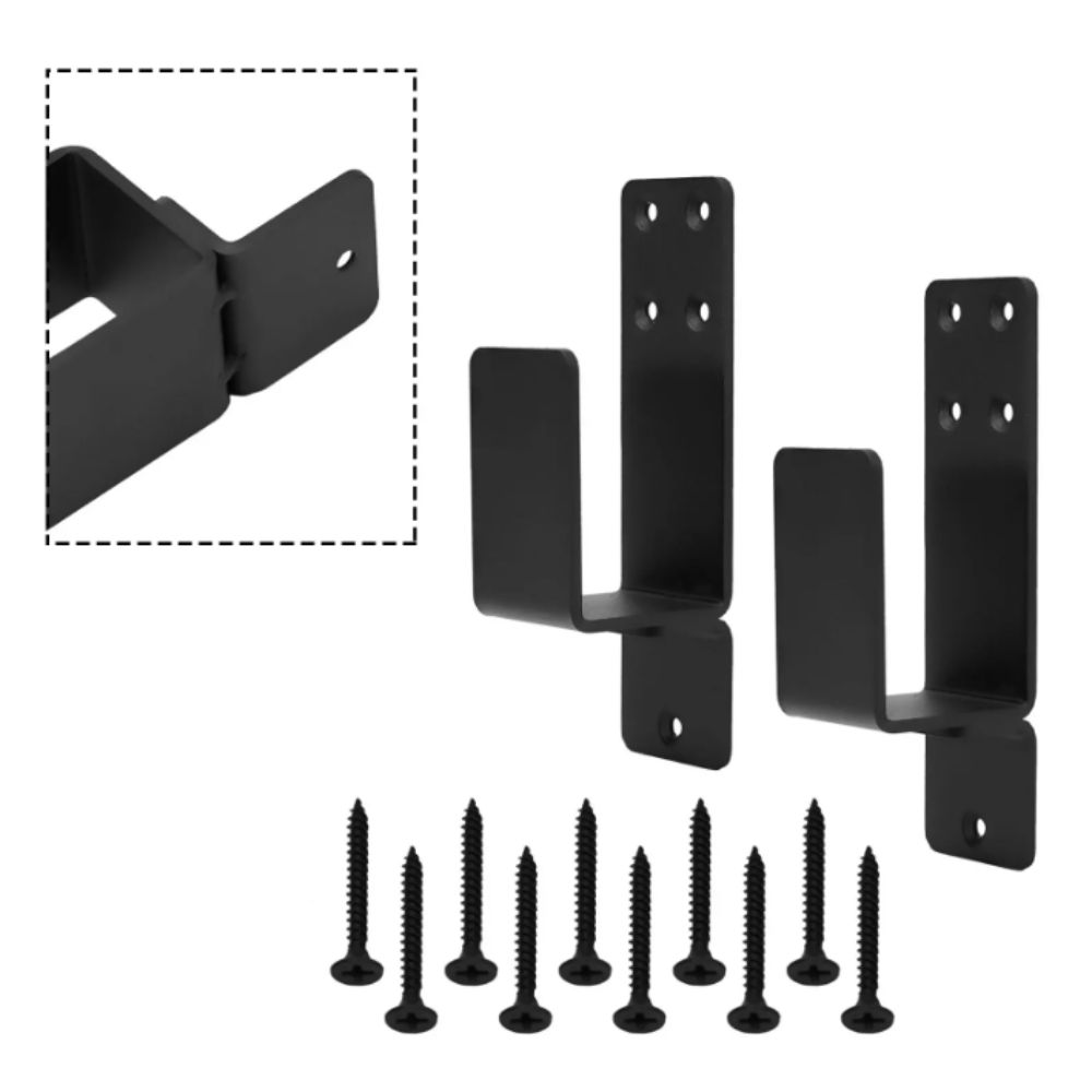 Heavy Duty Door Bar Holder Brackets Upgraded U-Shaped Bar Holders  Home Security