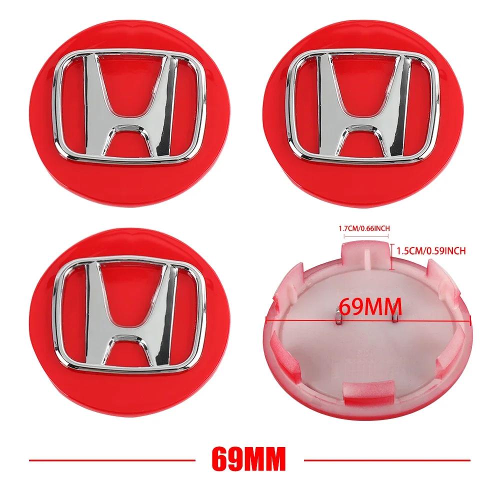 58MM/69MM Car Wheel Center Cover Hub Cap Badge Auto Accessorie For Honda CITY CIVIC Mugen TypeR Type S Vezel RR Insight Si Pilot
