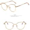New Women Glasses Cat Eye Anti Blue Light Radiation Protection Eyeglasses Female Small Frame Eyewear Metal Girls Reading Glasses