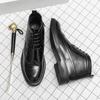 Новые модные зимние лаковые ботильоны-броги для мужчин на шнуровке, высокие кроссовки для мужчин, повседневная обувь на плоской подошве, подходящая ко всему