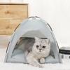 Кровать для кошек на открытом воздухе с ковриком для льда, складная палатка для кемпинга, питомник для кошек, маленьких собак, домашнее кошачье гнездо, пещера для щенков, домик для собаки