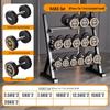 Rubber Coated Solid Steel Dumbbell Set