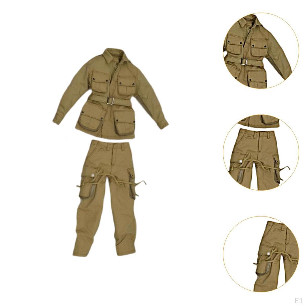 2x 1/6 масштаб мужской фигурки полный комплект униформы, костюм, мини-пальто и брюки модель для куклы 12"