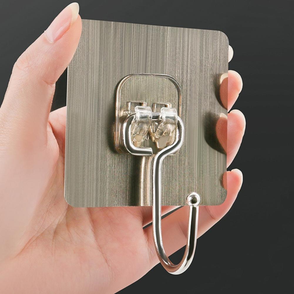 5 шт. Прозрачные настенные крючки Сверхпрочный самоклеящийся крючок Вешалки для дверей Крючки для стеллажей