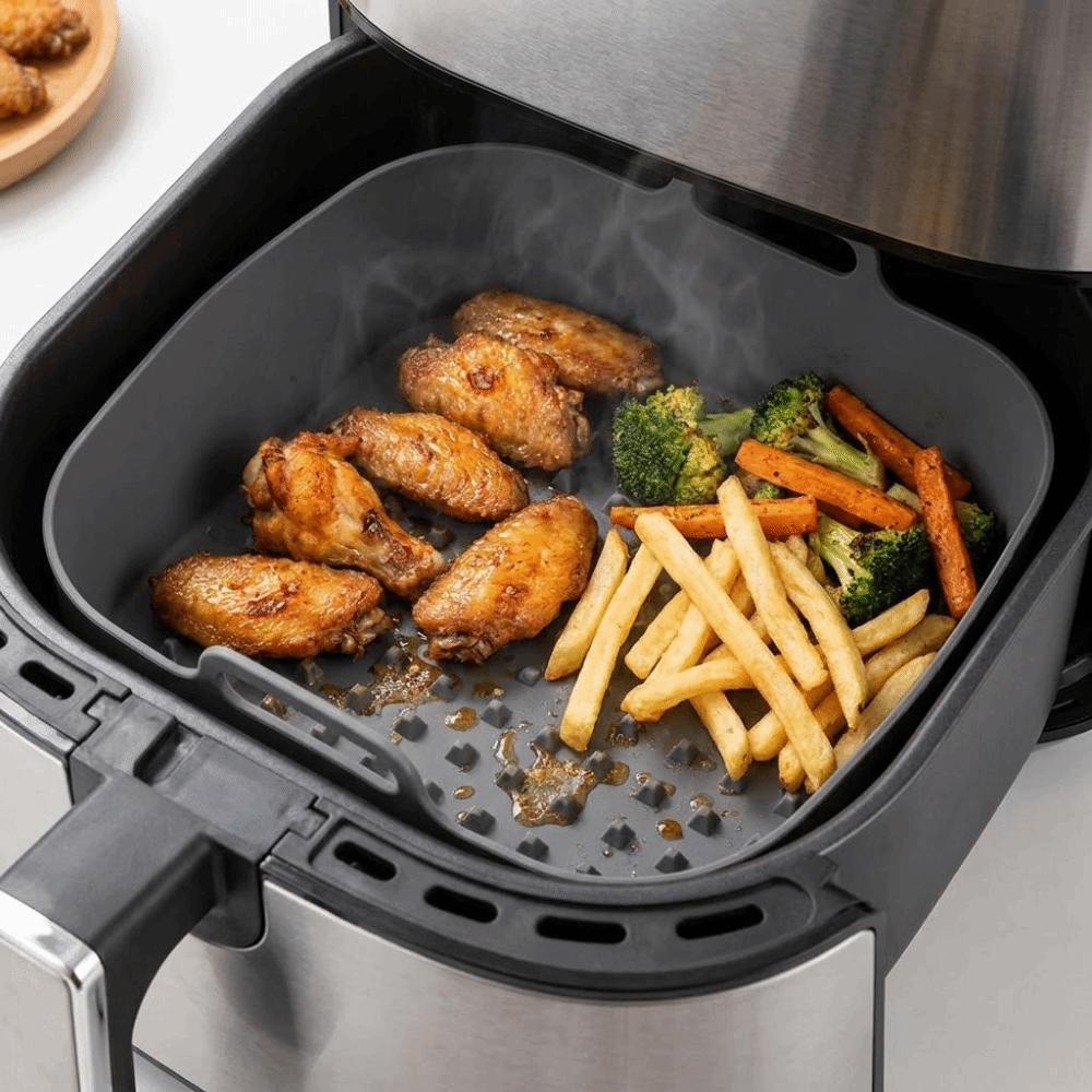 High Temperature Resistant Air Fryer Baking Pan Flexible Non-Stick Silicone Liner Kitchen