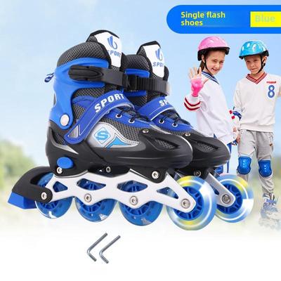 Детские регулируемые мигающие роликовые коньки для мальчиков и девочек