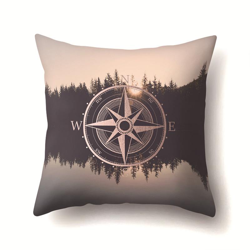 Modern Painted Simple Household Car Polyester Pillow Case Car Decoration Home Printed Waist Pillow Case