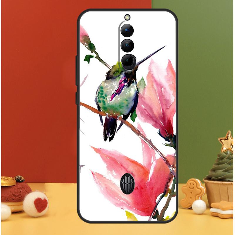 Hummingbird and Flowers Case For ZTE Nubia Red Magic 9 Pro Plus RedMagic 8 8S Pro Plus 6 7 6S 7S Pro 5G 5S 6R Cover