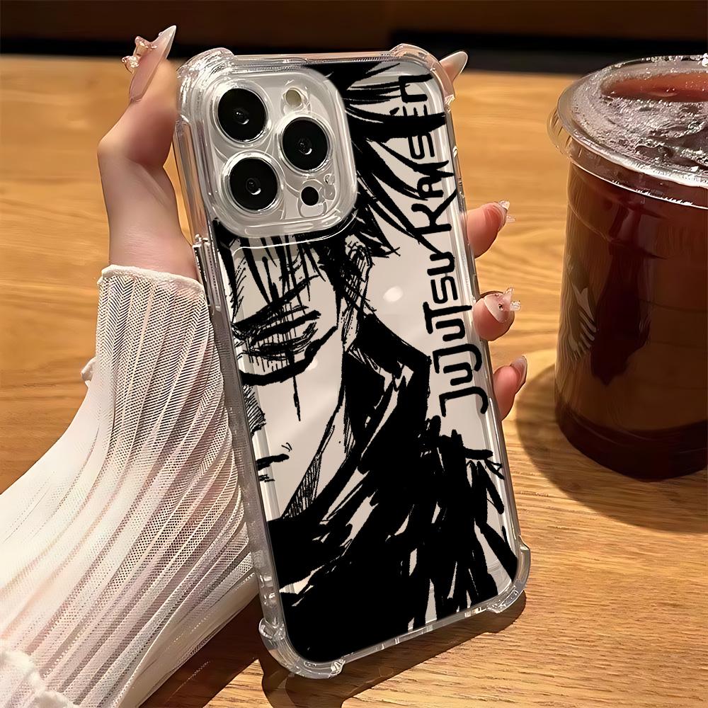 Чехол для телефона Jujutsu Kaisen Годжо для iPhone 17 Air 16 e 15 14 13 12 11 Pro Max Plus Mini SE 2020 2022 Ударопрочный чехол