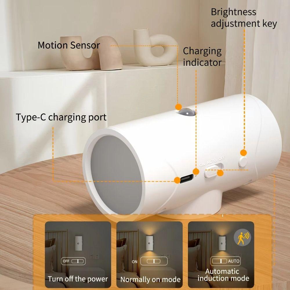 Energy Saving Wall Lamp Rechargeable Bedroom Night Light New Cabinet Decorative Light