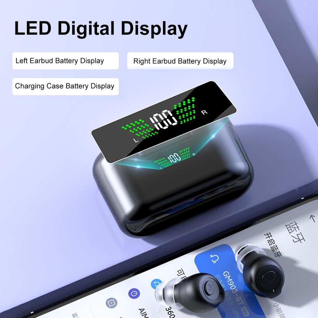 2in1 InEar BT Wireless Earbuds Hearing Aid with Charging Case Rechargeable Earphones and Hearing