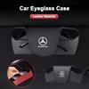 CRE1 Leather Car Sun Visor EyeGlasses Case Eyeglasses Bracket Clip For Mercedes Benz W203 W204 W205 W176 W16 W177 W247 Accessories