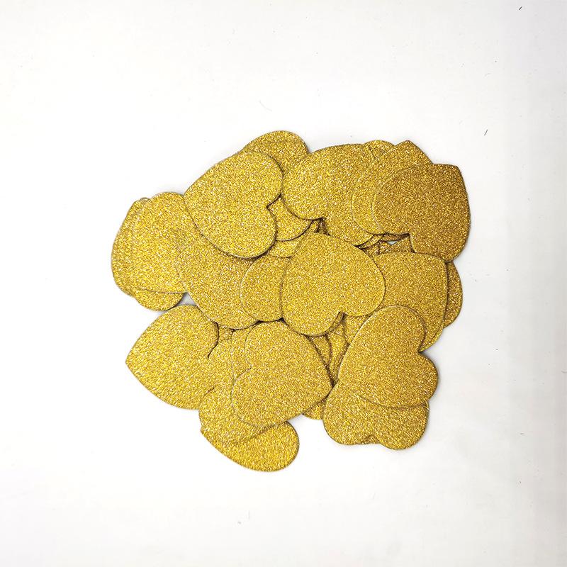 100pcs Glittler Rose Gold 3cm Heart Paper Confetti Wedding Card Paper Confettis Birthday Baby Shower Wedding Party Supplies