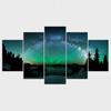 HD печатные картины, рамки, холст, настенное искусство, домашний декор, 5 шт., Tarburst Over Aurora Boreal, абстрактный пейзаж для гостиной