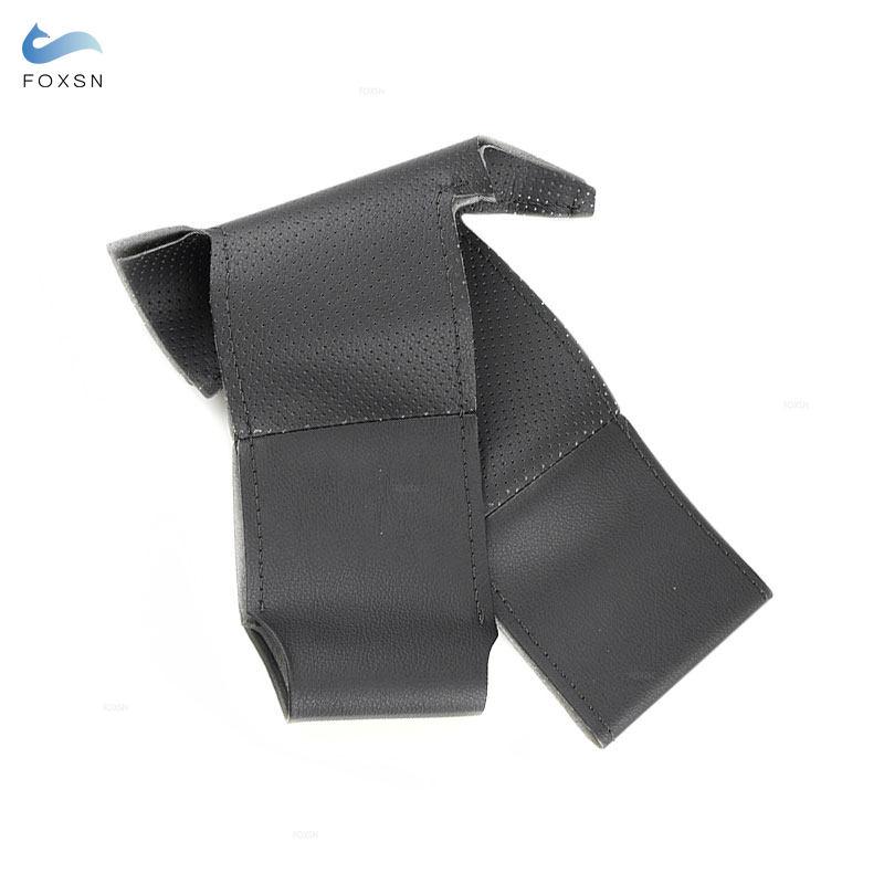 Car Accessories Braid Steering Wheel Black Leather Cover Hand Sewing For Toyota E'Z RAV4 Auris Corolla iM 2017 Scion iM