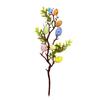 3pcs Easter Decoration Egg Tree Branch Colorful Foam Egg Stems for Easter Day Home Decoration 35cm