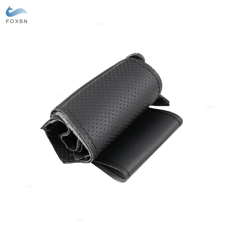 Оплетка на руль для Mazda 3 Axela CX-30 CX30, автомобильный руль, перфорированный кожаный чехол из микрофибры, черный