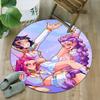 1pc KPop Demon Hunters5 Print Round Carpet Chair Round Carpet Suitable for Bedroom Living Room Home Decorative Carpet