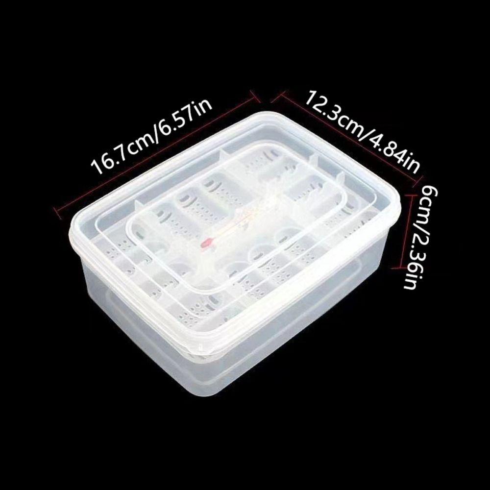 with Thermometer Reptile Hatch Box 16 Grids Crawler Incubation Case  Pet