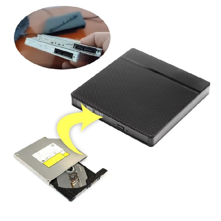 Корпус-бокс для оптического привода DVD/CD-ROM Перезаписываемый USB-кейс для жесткого диска 9,5/12,7 мм