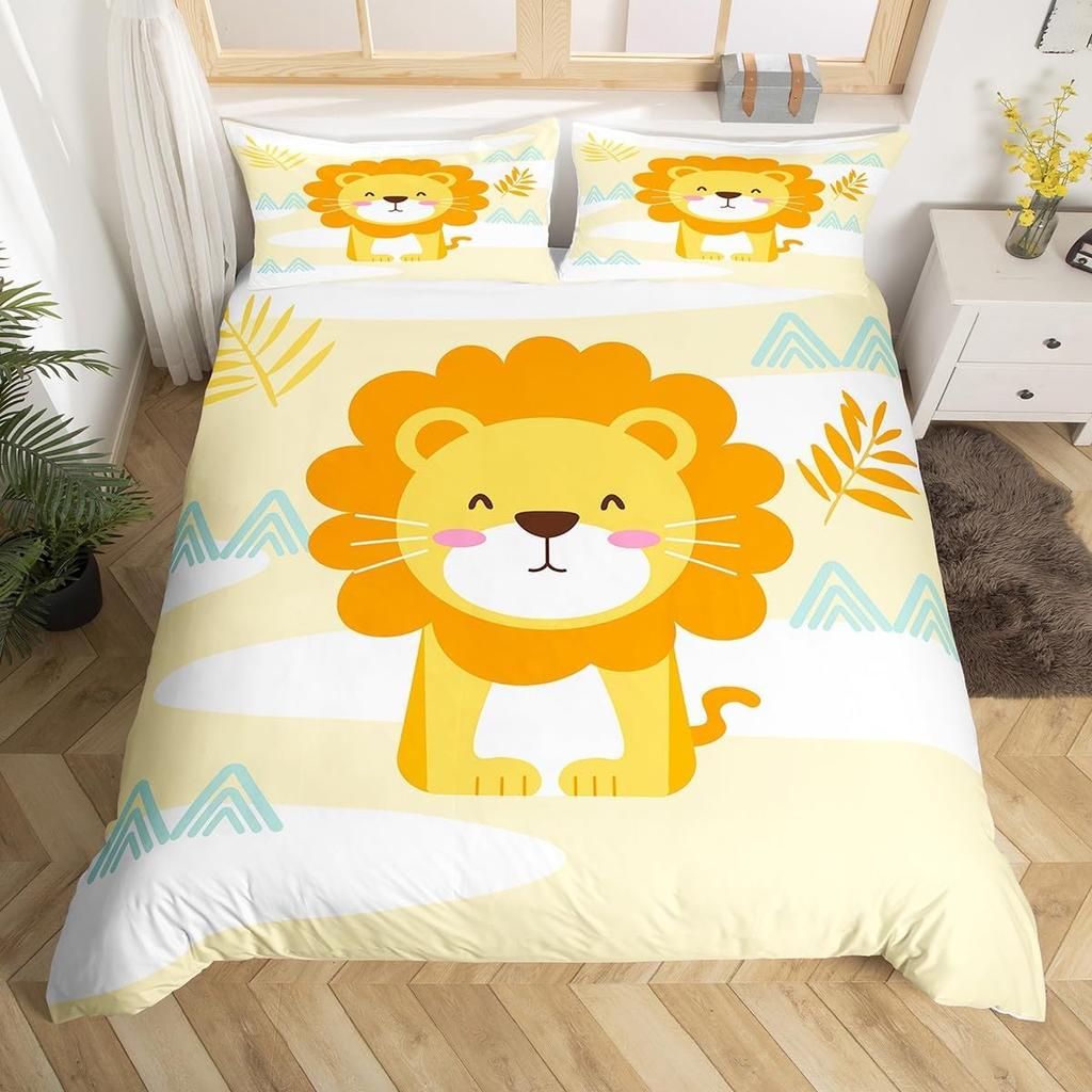 Новый милый пододеяльник с фермерскими животными размера кинг, мультяшный пододеяльник с овечками для детей, мальчиков, девочек, подростков, милый животный комплект постельного белья, набор из 3 предметов