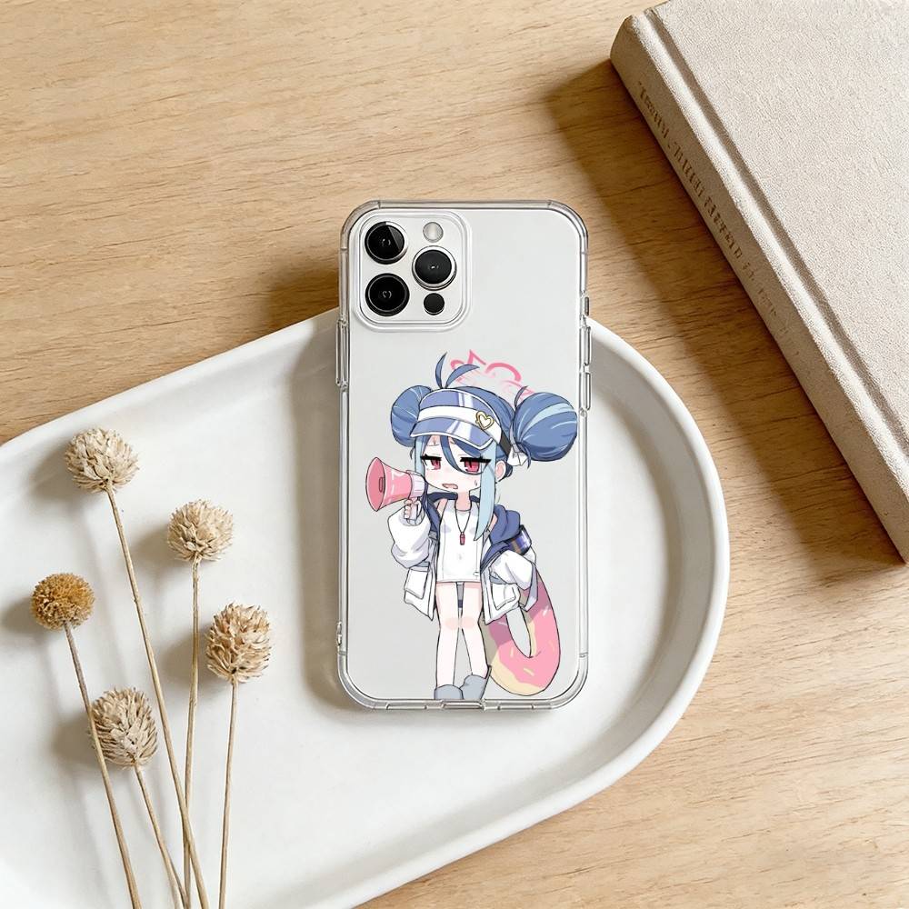 Nemugaki Fubuki Blue Archive Phone Case For iPhone 17 16 15 14 13 12 11 Mini Pro Max Plus Transparent Cover