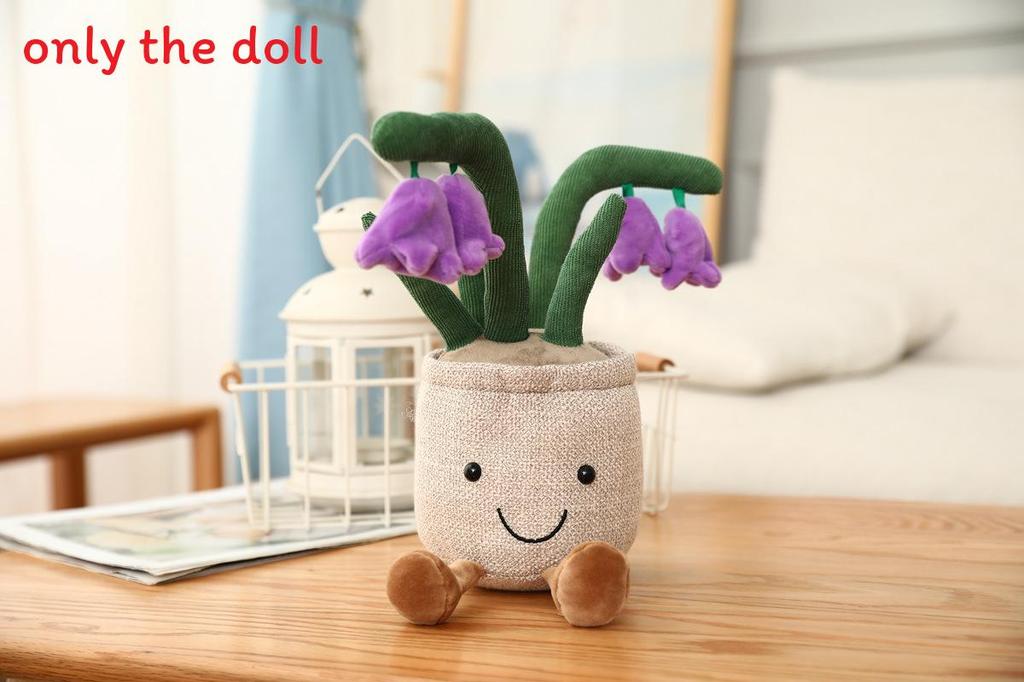 Tulip Mushroom Potted Plush Toy With Pp Cotton Fill And Cartoon Style For Creative Lounge Decor