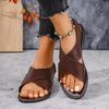 Fashion Ladies Shoes 2025 New Basic Open Toe Women's Sandals Fashion Casual Plus Size Summer Light Soft Bottom Best Seller Flat Sandals